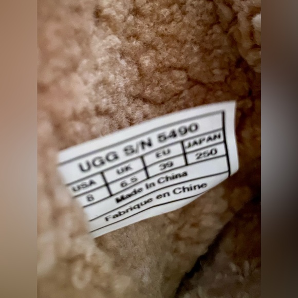 *FLAW* UGG BROOKS (BROWN) LEATHER SHEARLING TALL BOOTS (8) **PRICE FIRM** - Picture 10 of 12